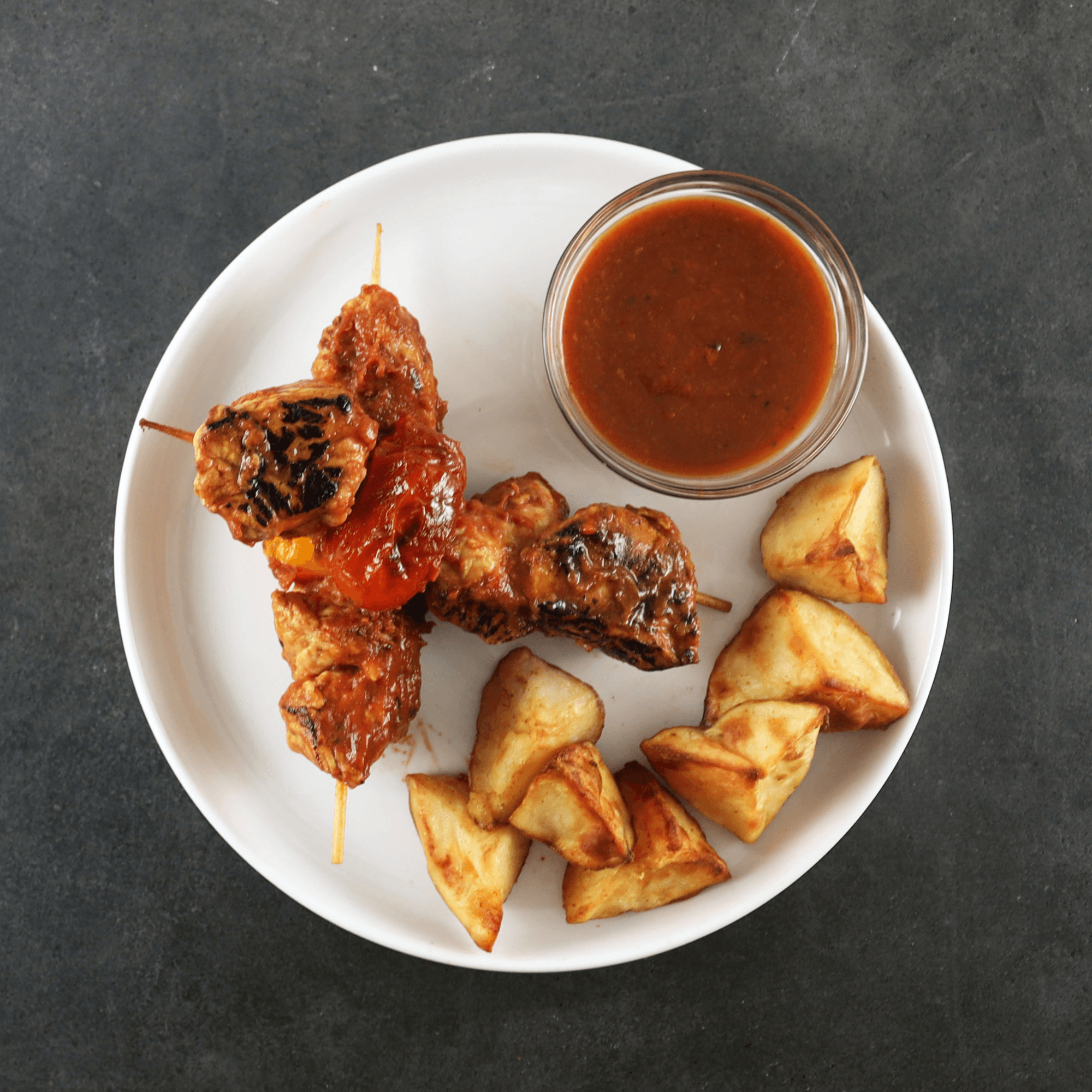 Smoky BBQ Turkey Skewers with Red Potatoes
