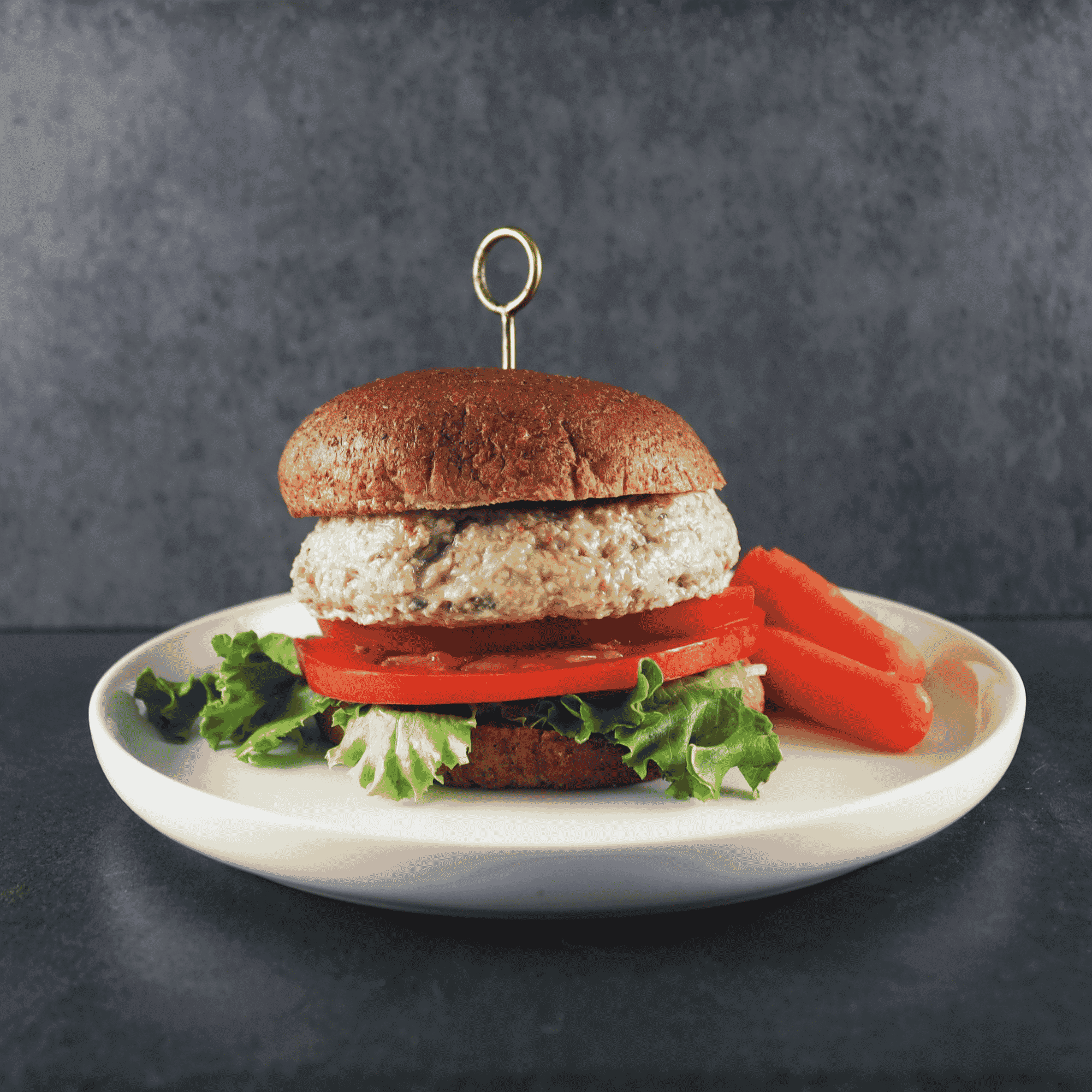 Savory Turkey Mushroom Burger with Whole Grain Bun