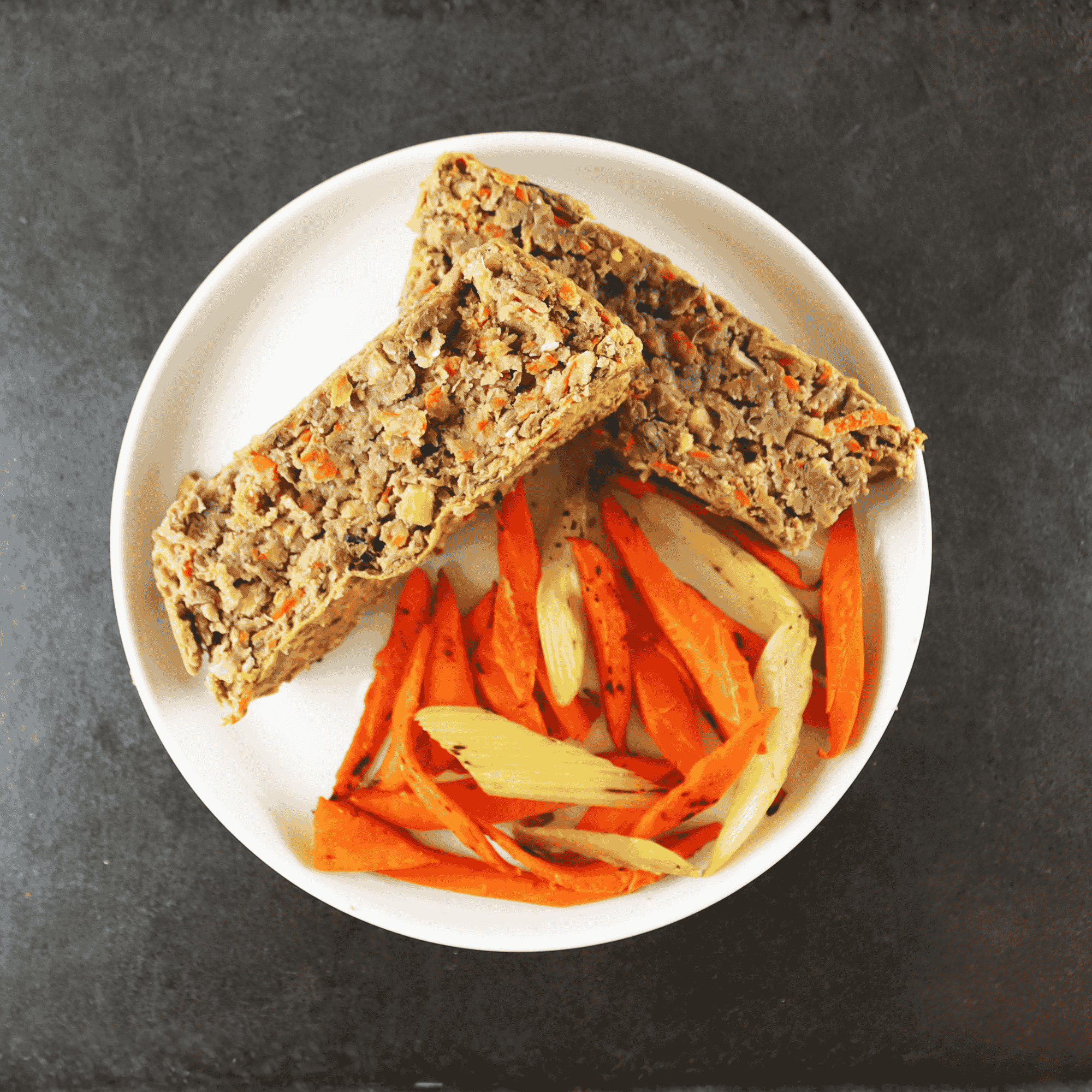 Lentil Seed Loaf with Garden Carrots 