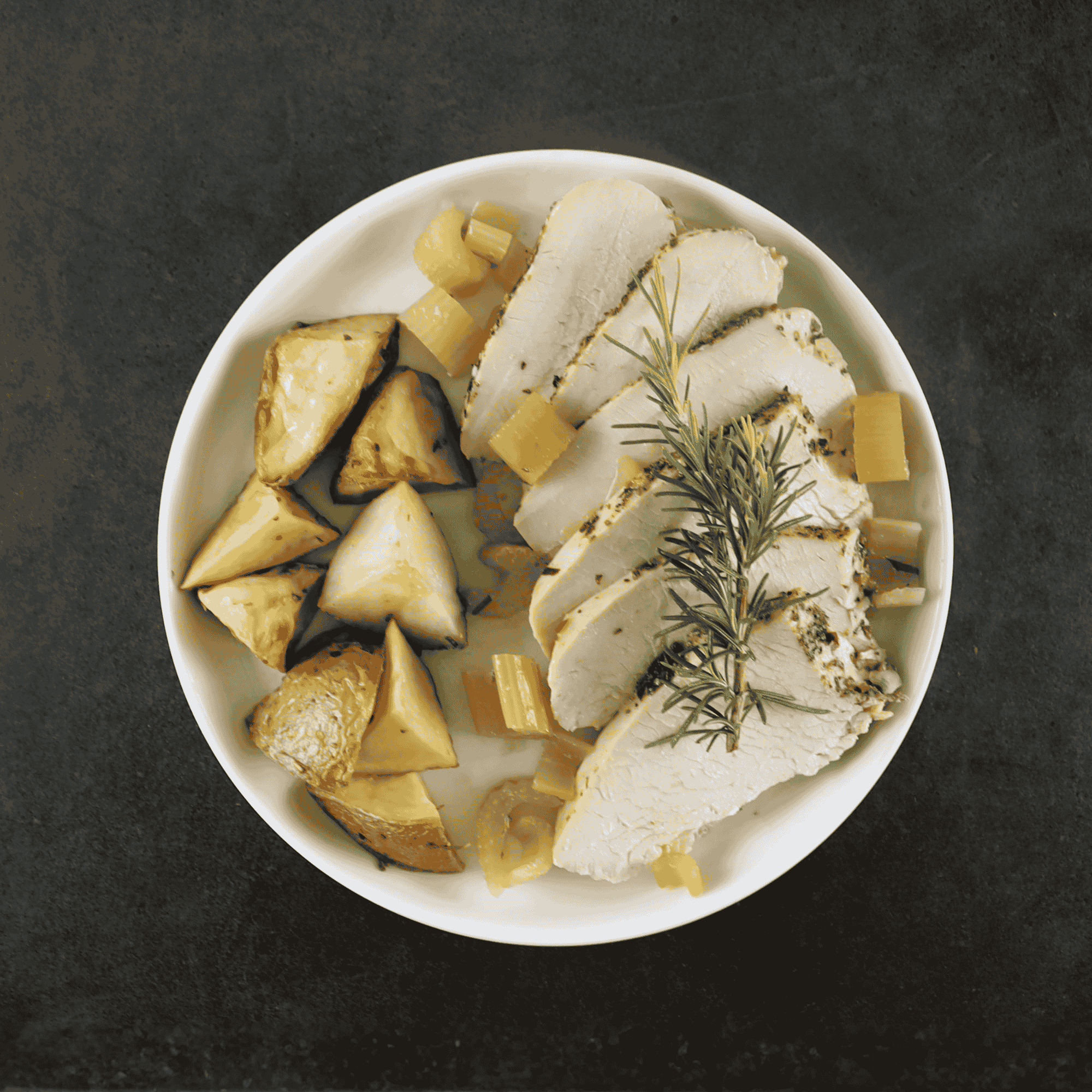 Roasted Turkey Corsican Style with Red Potatoes`