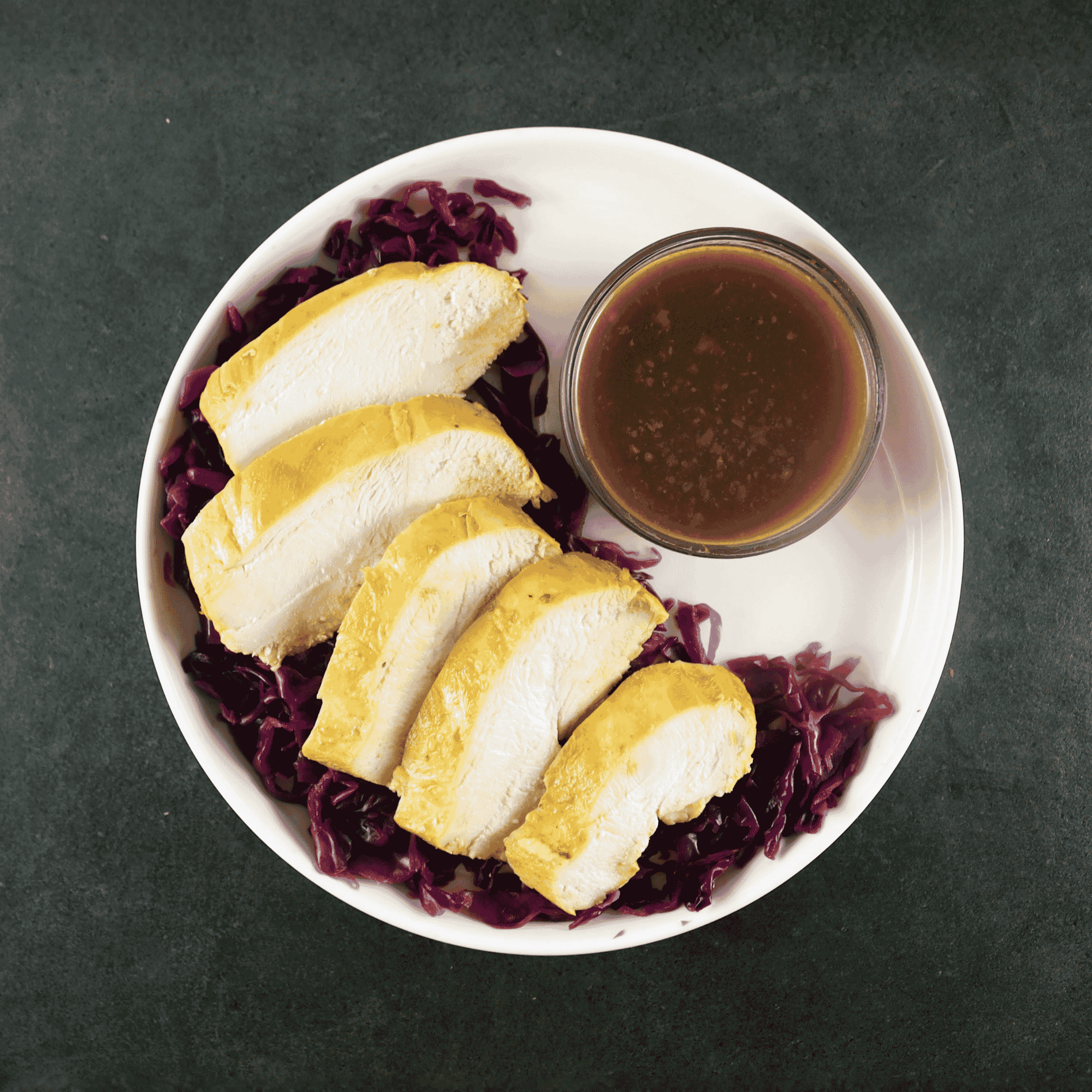 Saffron & Honey Chicken with Red Cabbage