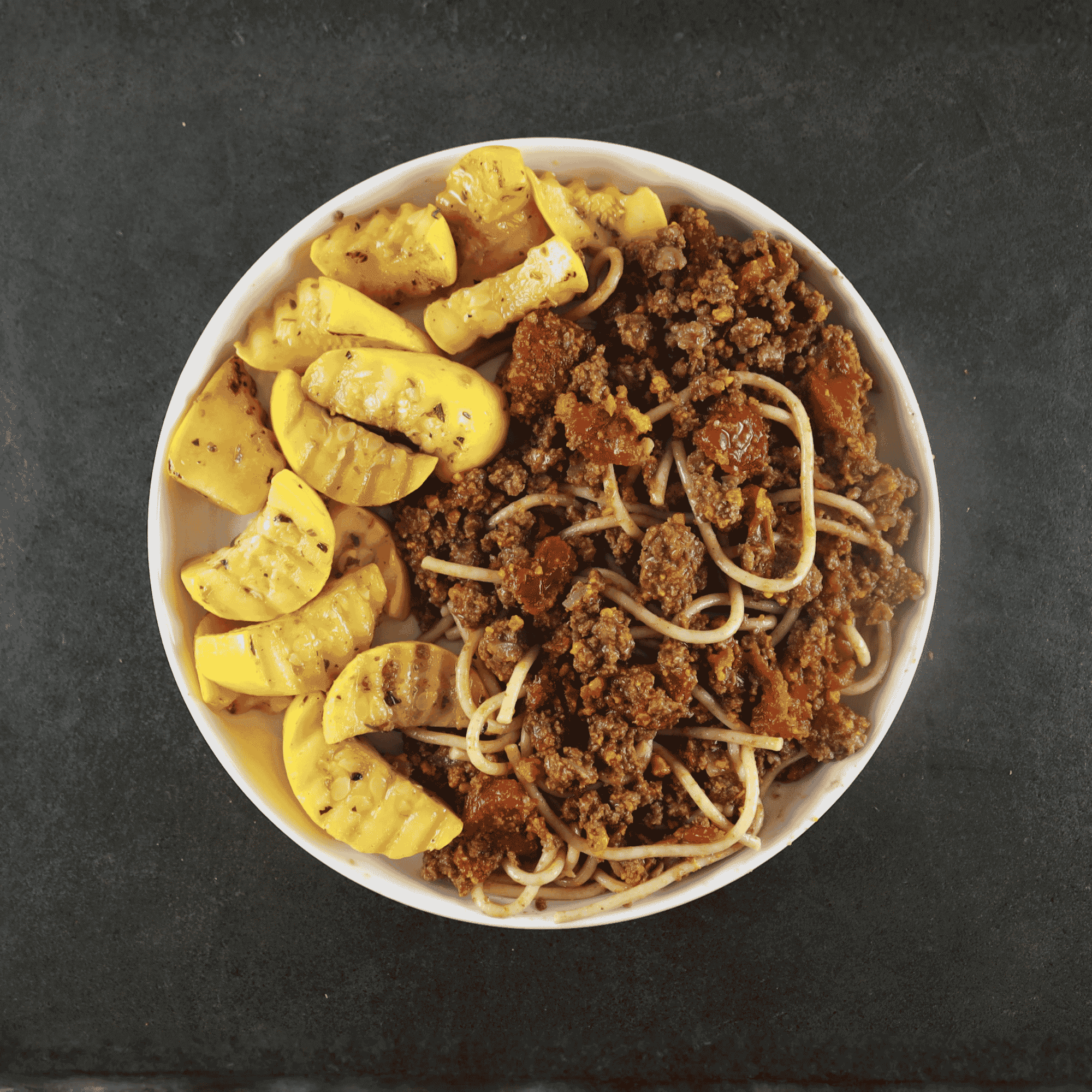 Two-Way Beef Cincinatti Chili with Summer Squash