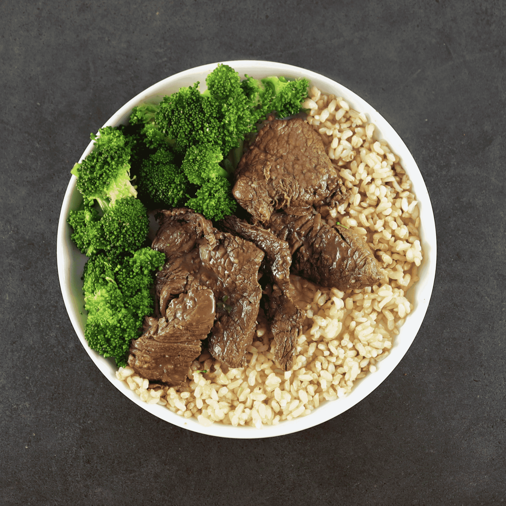 Mongolian Beef with Brown Rice & Broccoli 