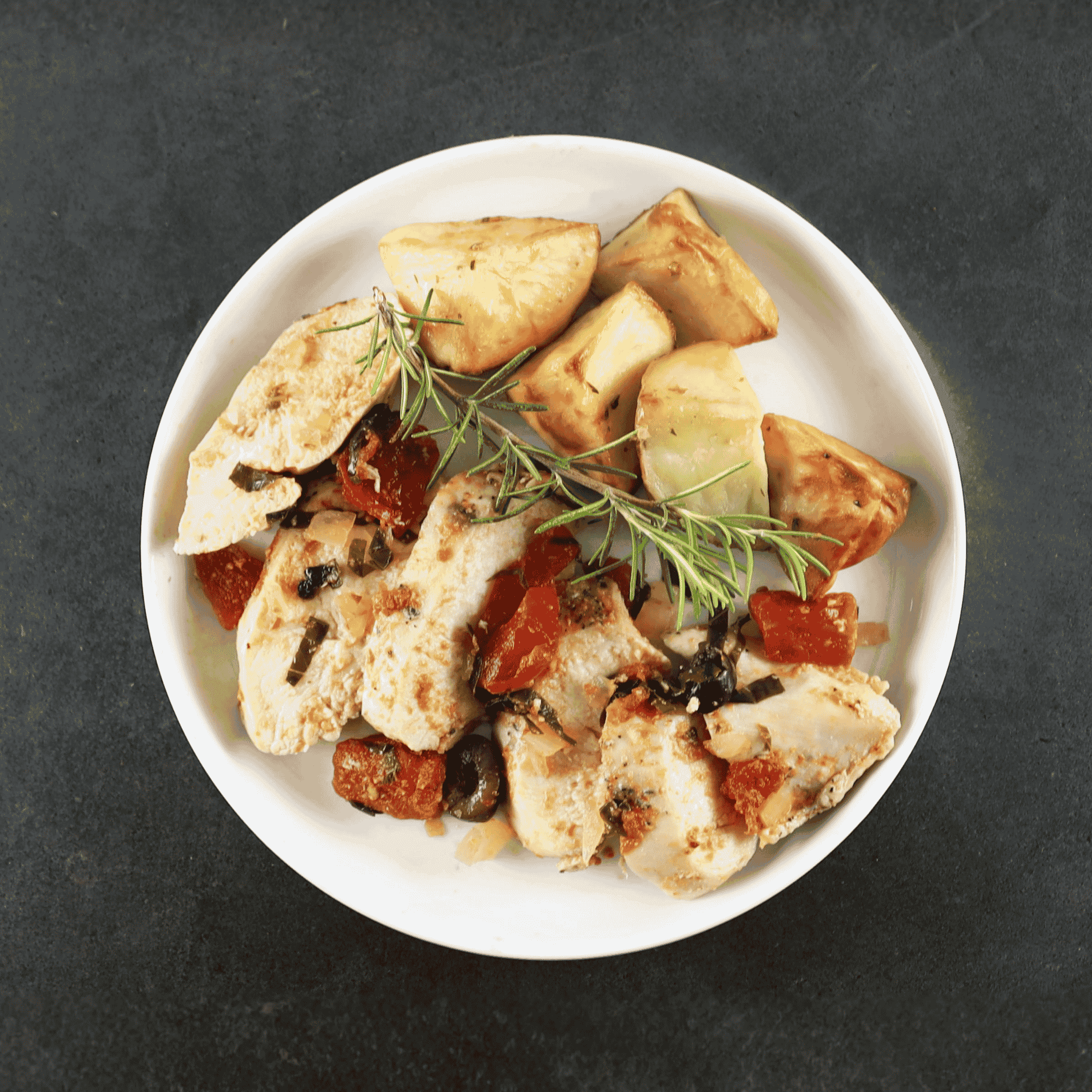 Provençal Chicken with Rosemary Red Potatoes