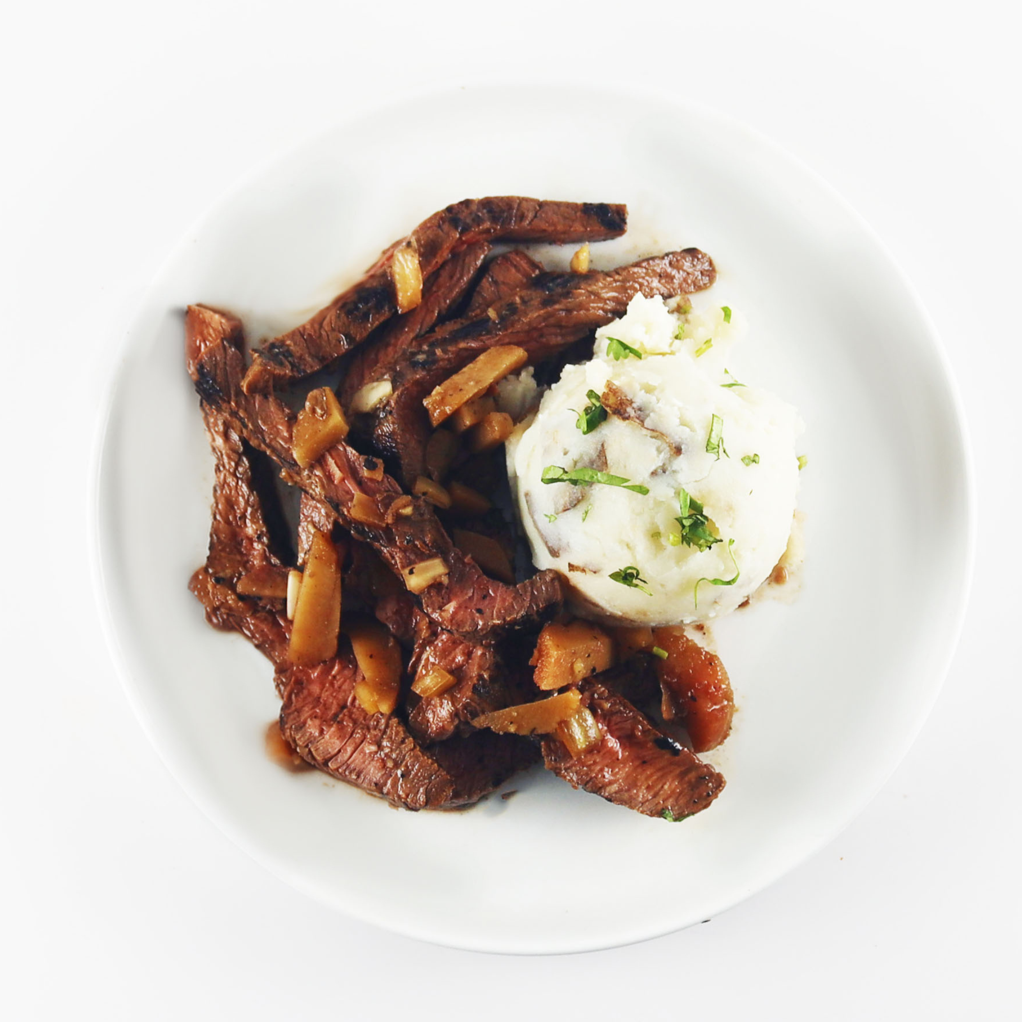 Tempting Beef Teriyaki with Mashed Potato