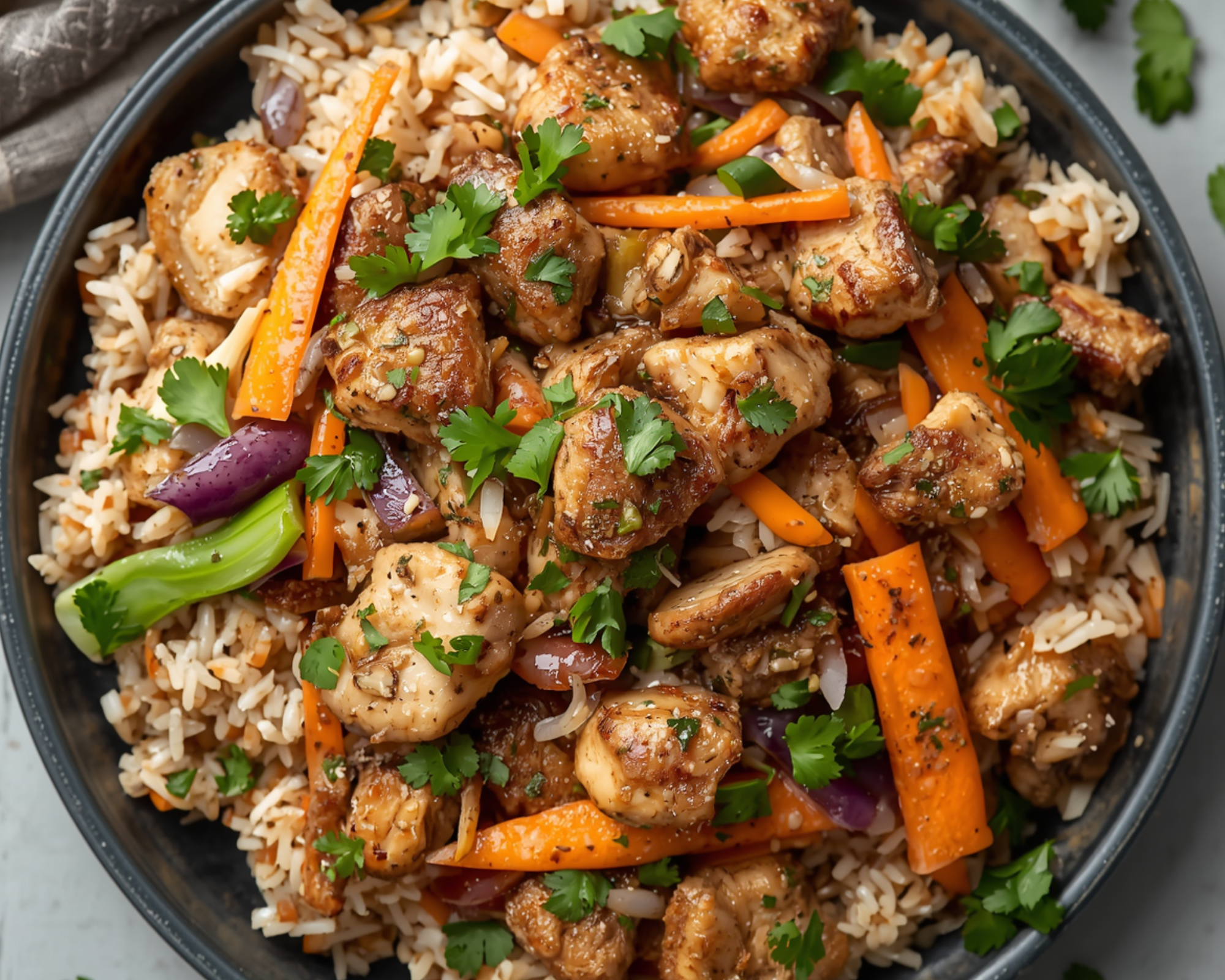 Khao Pad with Steamed Asian Greens